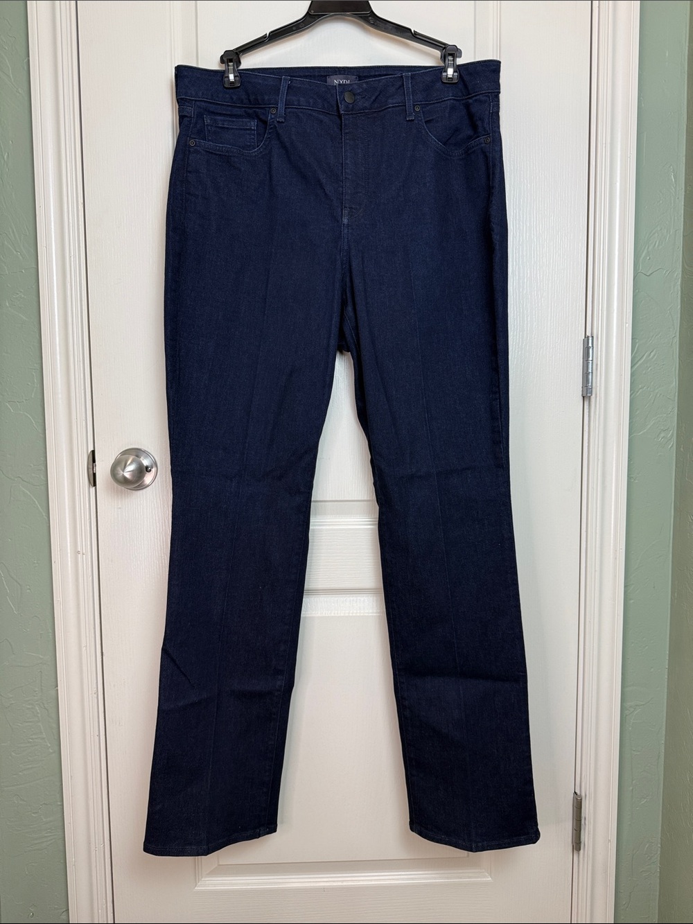 NYDJ Marilyn Straight Leg Jeans in Dark Indigo 16W Tall 33” inseam